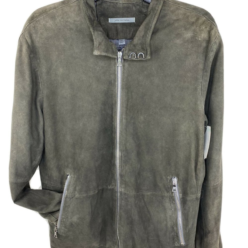 John Varvatos Goatskin Suede leather Jacket men’s